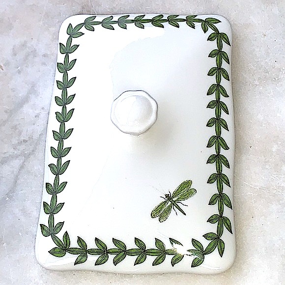 BOTANIC GARDEN BY PORTMEIRION BOX WITH LID RECTANGULAR NEW PANCYS BUTTERFLYS - Picture 10 of 12